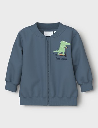 name it Nbmvonne Sweat Cardigan Box Bru - Blue - 62