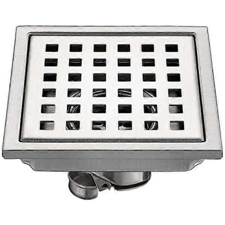 1 stk. utendørs sluk i rustfritt stål 15*15cm firkantet filter deodorisering anti-tilbakestrømning lekkasje 15cm