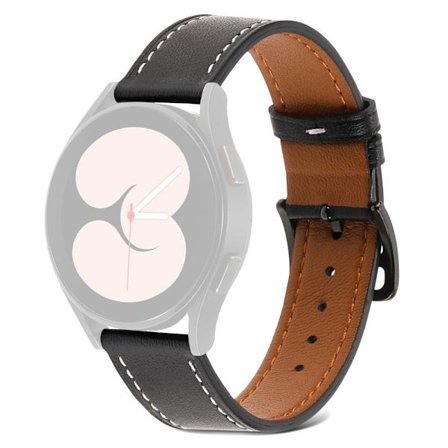 Samsung Galaxy Watch 5 (44mm) / (40mm) / Pro klockarmband i äkta läder - Svart