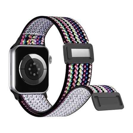 Klokkereim for Apple Watch iWatch Versa3/4 Plastisk indre magnetisk spenne Fargerike striper