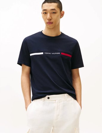 Tommy Hilfiger Hilfiger Chest Insert Tee - Navy - S