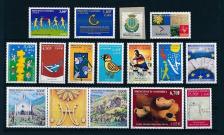 Fransk Andorra - Årgang 2000 - Postfrisk - YT 525-539