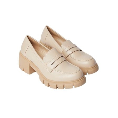 Faith Dam/Dam Neddie Chunky Penny Loafers 5 UK Beige
