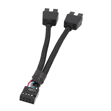 USB 2.0 Intern Moderkort Header Kabel USB 2.0 9pin Hona Till Hane Kabel