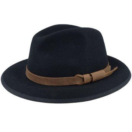 MJM Hats - Svart earflap Hatt - Marco El Wool W.p/Crushable Black Earflap Fedora @ Hatstore