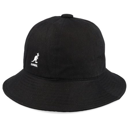 Kangol - Negro bucket Sombrero - Washed Casual Black Bucket @ Hatstore
