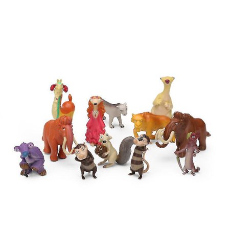 12 st Ice Age Sid Manny Allie Diego Figurleksak Modell-1 (FMY)
