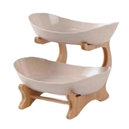 Fruktskålar Bordstallrikar Porslin Kök Fruktskål Uppdelad Godis Kakfat Servis Fat B