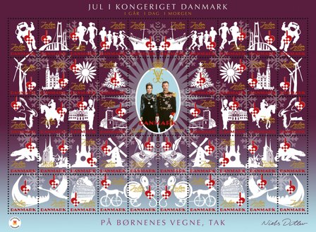 Danmark - Julemærkeark 2024 - Takket