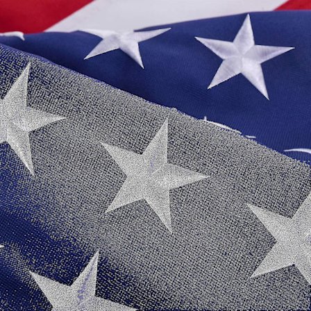 Amerikansk flagg laget i USA, tung nylon amerikansk flagg 3x5 utendørs, UV-beskyttet/sydde striper/brodert