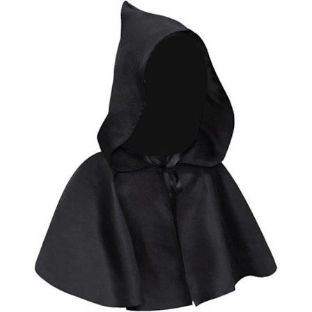 Halloween Cape med Huva för Vuxna Svart Cape Halloween Party Dekoration Bus Dekoration Halvlång Cape