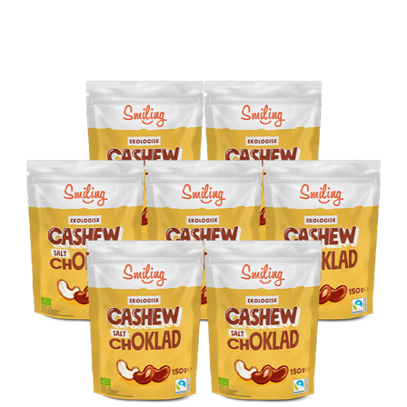 Smiling 7 x Naturgodis Cashewnötter 150 g