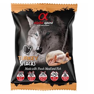 Alpha Spirit, Fresh Turkey Snack, Hund, 50 g