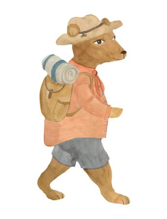 Wander Bear Home Kids Decor Wall Stickers Animals Brun That's Mine