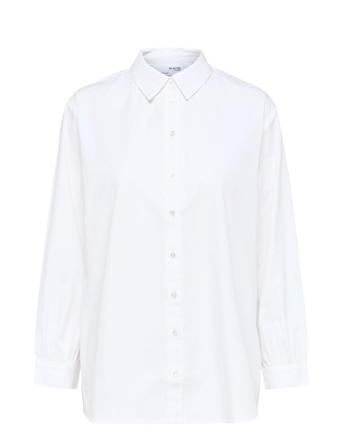 Slfreka Ls Shirt B Langermet Skjorte Hvit Selected Femme*Betinget Tilbud