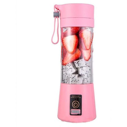 Mixer Smoothie Maker, Personlig stativblandare med 6 rostfria blad, Bärbar juicerblender med USB