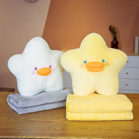 Kawaii Toy Ta med Teppe Pute Myk Utstoppet Plysj Stjerner Pute Lys Leker Gave Til Barn Barn Jul Jenter-40cm pink