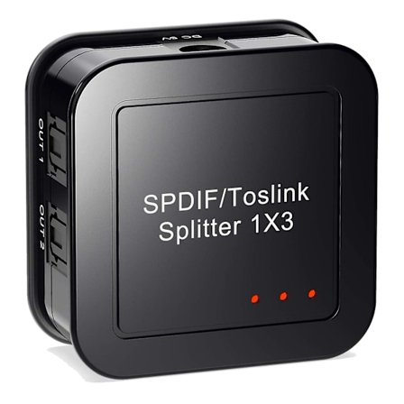 Digital Optisk Ljud 1X3 Splitter, Digital SPDIF TOSLINK Optisk Fiber Ljud Splitter, 1 in 3 Ut, f (FMY)