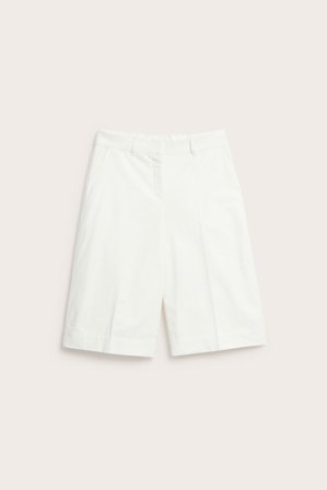 Kappahl | Szorty bermudy z mieszanki bawełny Biały L | Biały