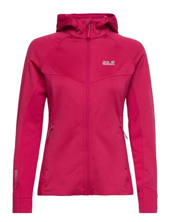 Hydro Grid Fleece W Sweatshirts & Hoodies Fleeces & Midlayers Lyserød Jack Wolfskin