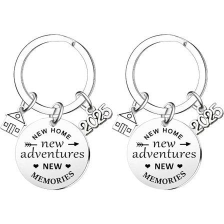 2 stk. Nytt Hjem Nøkkelring 2025 Nye Eventyr Nøkkelringer Innflyttingsgaver Til Nye Huseiere Hus Nøkkelring