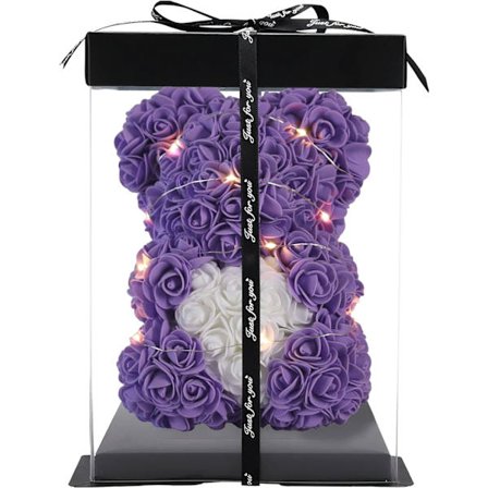 Rosebjørn, blomster på hver bamse, gave til morsdag, Va