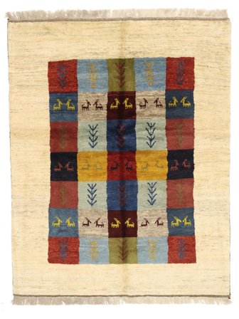 Handgeknüpft Orientalischer Gabbeh Teppich 156X193