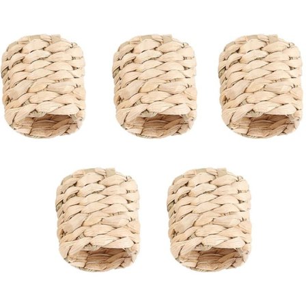 Rue Halmvevd Serviettring, Håndvevd Gress Serviettring, Farmhouse Serviettspenneholder for Jul, Daglig Bruk A