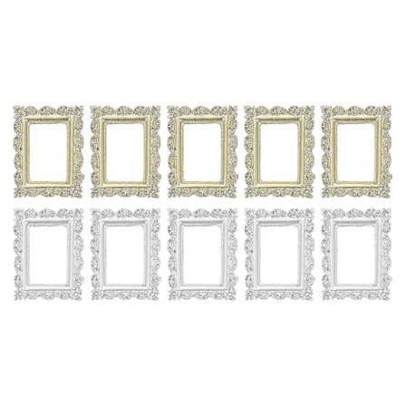 10 stk. Vintage billedrammer Smykker Fotorekvisitter Ramme Mini billedrammedekorationer