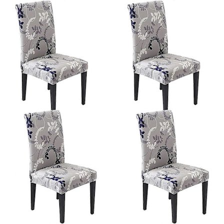 Ruokapöydän tuolinpäälliset, 4 tai 6 kpl, joustavat irrotettavat pestävät ruokatuolin suojapäälliset istuimen päälliset