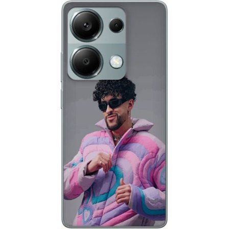 Yhteensopiva Puhelinkuori Xiaomi Redmi Note 13 Pro 4G Värikäs kuvaus surullisesta sydämestä rannalla palmujen, delfiinien ja auringonlaskun kanssa ret