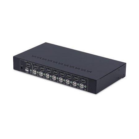 StarTech 8-Port HDMI KVM Switch w/1U Rack Mount Kit 4K 60Hz HDMI 2.0 Push-Button/Hotkey Switching TAA Compliant