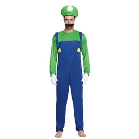 Super Mario Luigi Bros Cosplay-kostym för barn