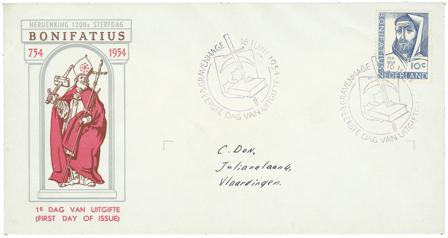 Holland 1954 - NVPH E17 - FDC - Med adresse