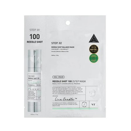VT Cosmetics Reedle Shot 100 2Step Mask 1 ea, Skincare, Masker, Sheet Masker