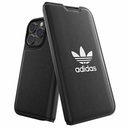 Adidas OR Booklet Case BASIC iPhone 14 Pro 6.1" musta/musta valkoinen 50182