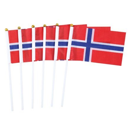 Norsk flagg damflagg 6-pack