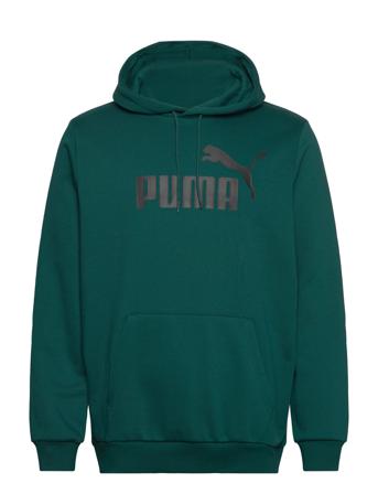 Ess Big Logo Hoodie Fl Hoodie Trøje Grøn PUMA