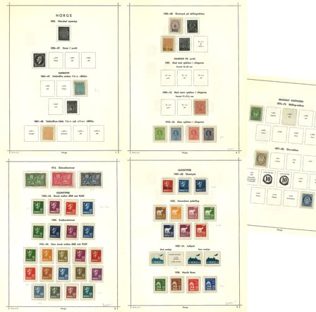 Norge 1855-1982 - Samling i 1 frimärksalbum