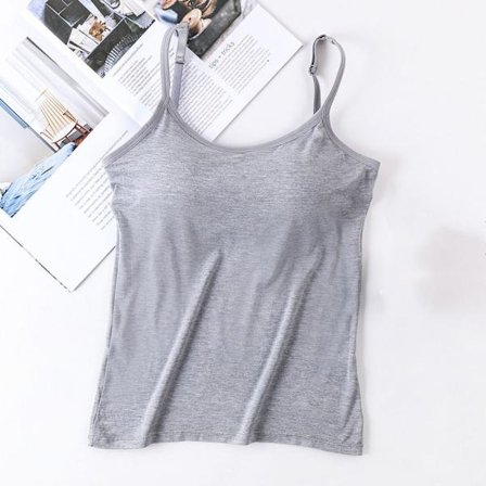 Spaghetti Strap Väst Basic Väst GRÅ L - spot sales