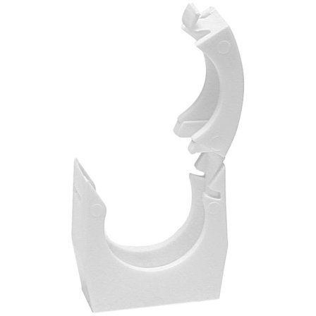 Faluplast 18190 Rörklammer enkel, med låsbart överfall, 40 mm Vit, Installation