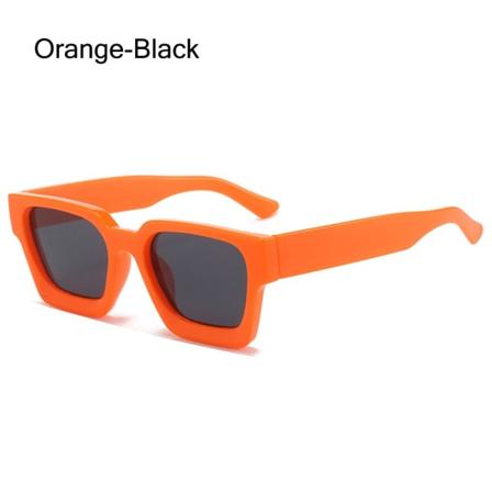 Paksun neliön aurinkolasit suorakulmion sävyt ORANSSI-MUSTA Orange-Black
