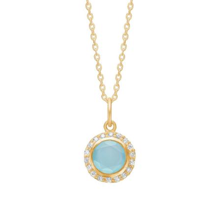 Frk. Lisberg Daisy necklace aqua Blå, Dame Halskæder
