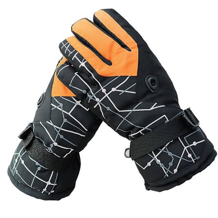 Unisex vinterskihansker, varme og oppvarmede, med berøringsskjermkompatibilitet og håndleddsbeskyttelse for snowboard.