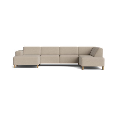 Seam U-sofa, venstrevendt - Aurora Beige - 344x206x78 - Sofa, u-sofa