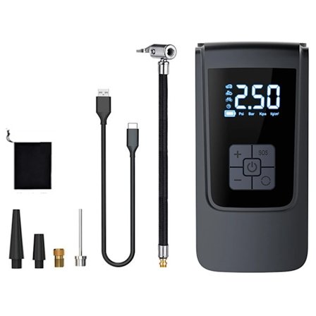 Smart Bil Däckpump Högkapacitets Luftpump med LED-Lampa 7.4/12V