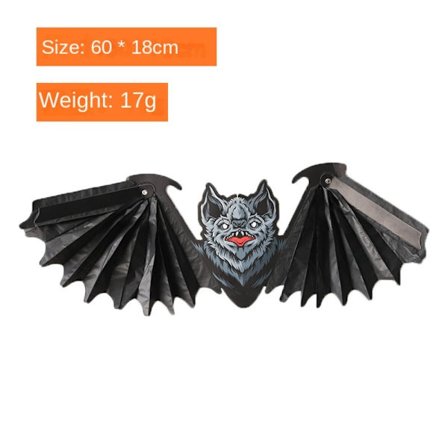 2 stk Halloween papir flagermus hængende græskar hat vedhæng C C