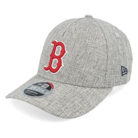 New Era - MLB Grå adjustable Keps - Boston Red Sox 9FORTY M-Crown Cotton Weave Gray A-frame Adjustable @ Hatstore