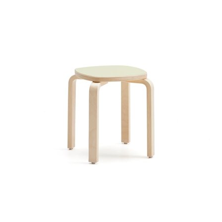 Children's stool VIDE, green laminate, H 380 mm