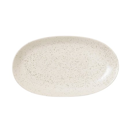 Broste Nordic Vanilla oval tallerken 30 x 17 cm